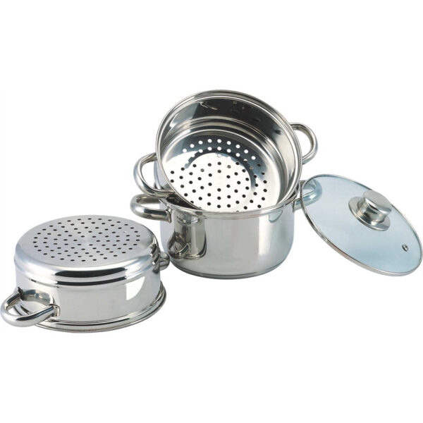 Item #S034 (2) Stainless Steel Muti-Steamer Set-Owin Cookware